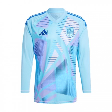 Camiseta de fútbol España Portero Euro 2024 Azul Manga Larga Camiseta de fútbol España Portero Euro 2024 Azul Manga Larga